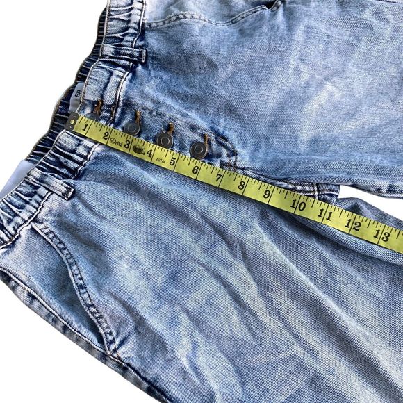 BP. Nordstrom Sz 26 Elastic Waist Exposed Button Fly 90s Straight Leg Jeans NWT - Picture 6 of 7
